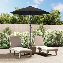 Practical Anthracite Garden Parasol 200x224cm with Stability