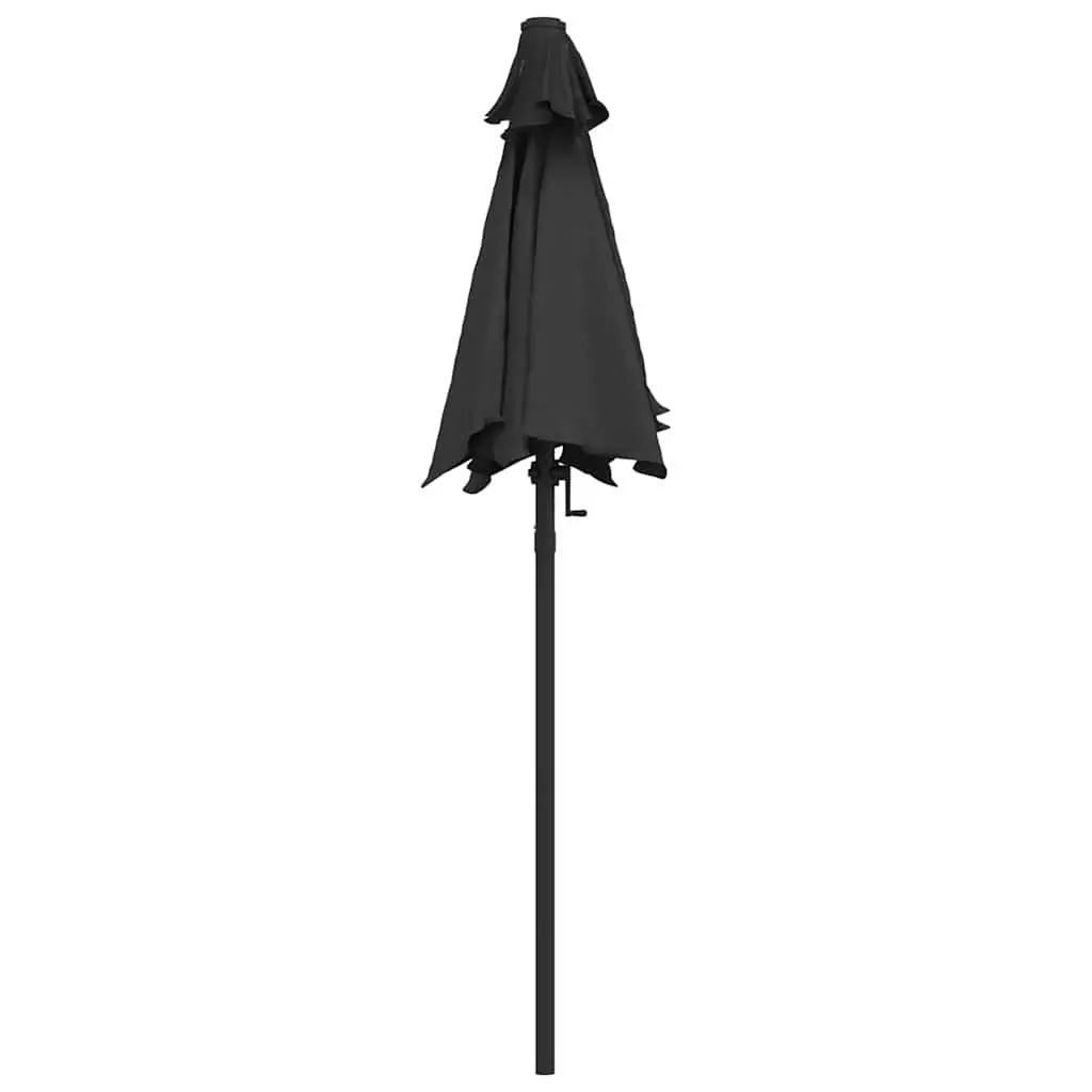 Garden Parasol UV Protective 200x224cm Anthracite Outdoor Sun Shade Patio Umbrella Crank Tilt