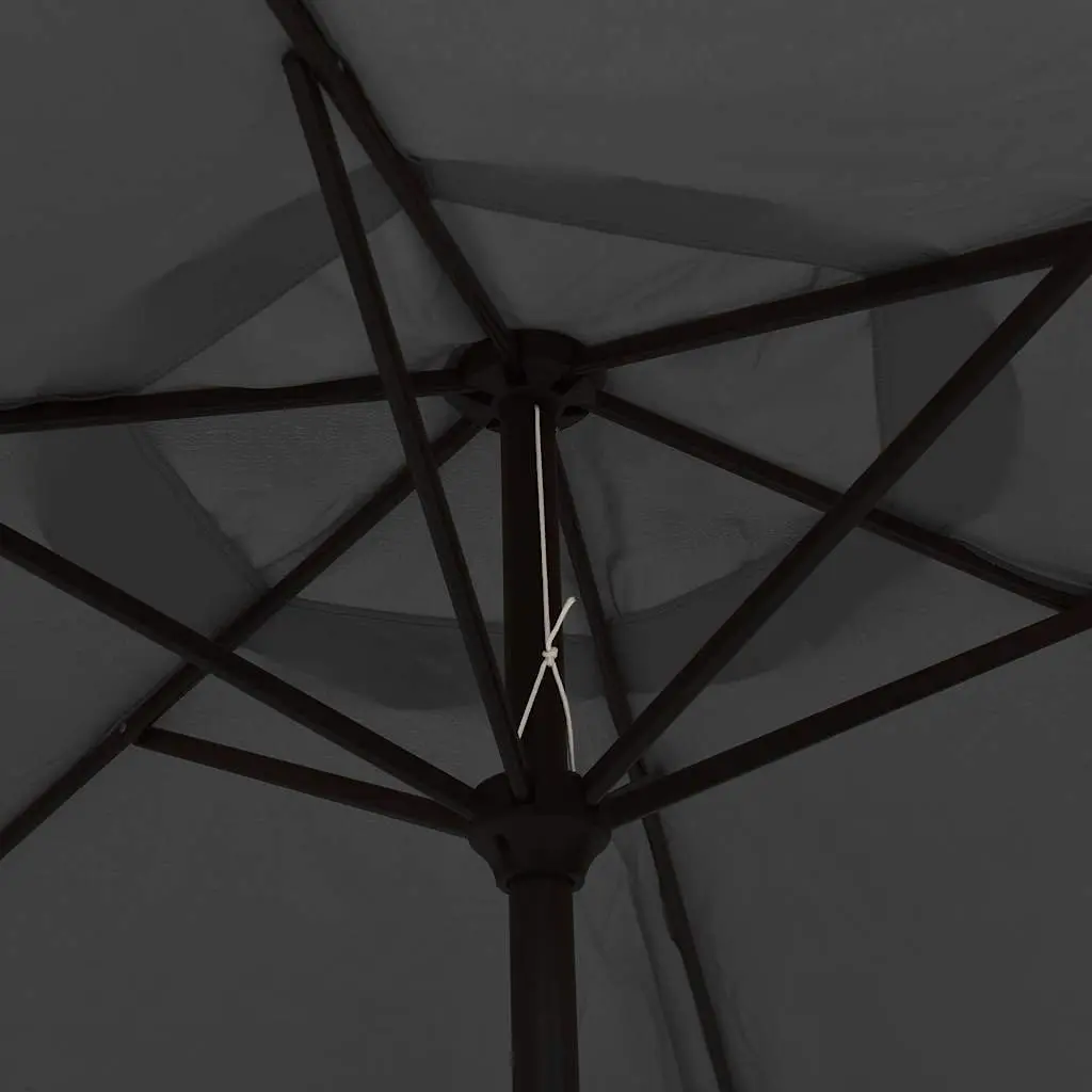 Garden Parasol UV Protective 200x224cm Anthracite Outdoor Sun Shade Patio Umbrella Crank Tilt