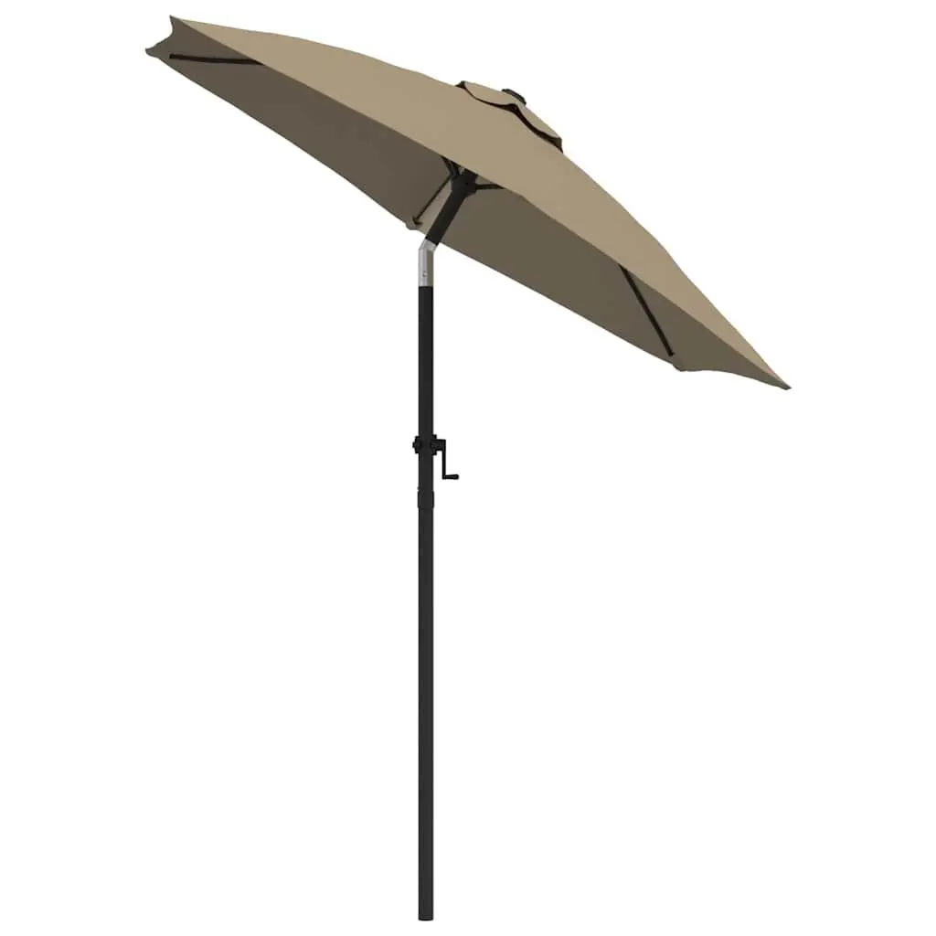 Garden Parasol Outdoor Sunshade 200x224cm Taupe Crank Tilt