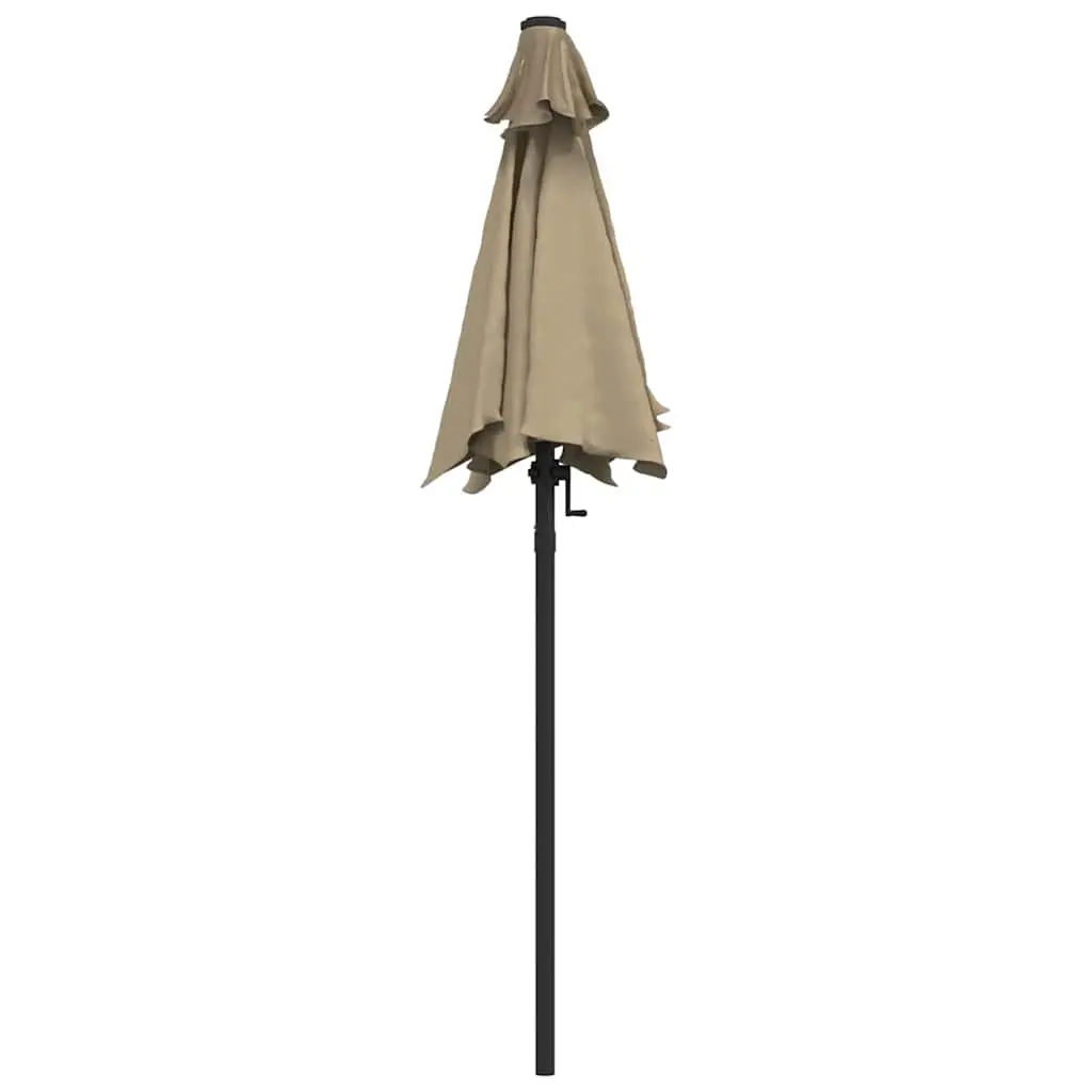 Garden Parasol Outdoor Sunshade 200x224cm Taupe Crank Tilt