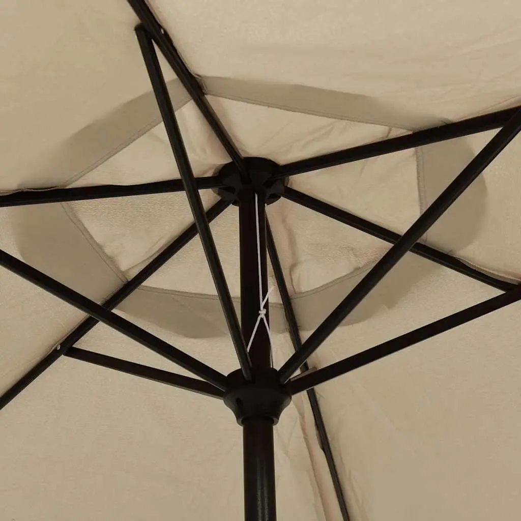 Garden Parasol Outdoor Sunshade 200x224cm Taupe Crank Tilt