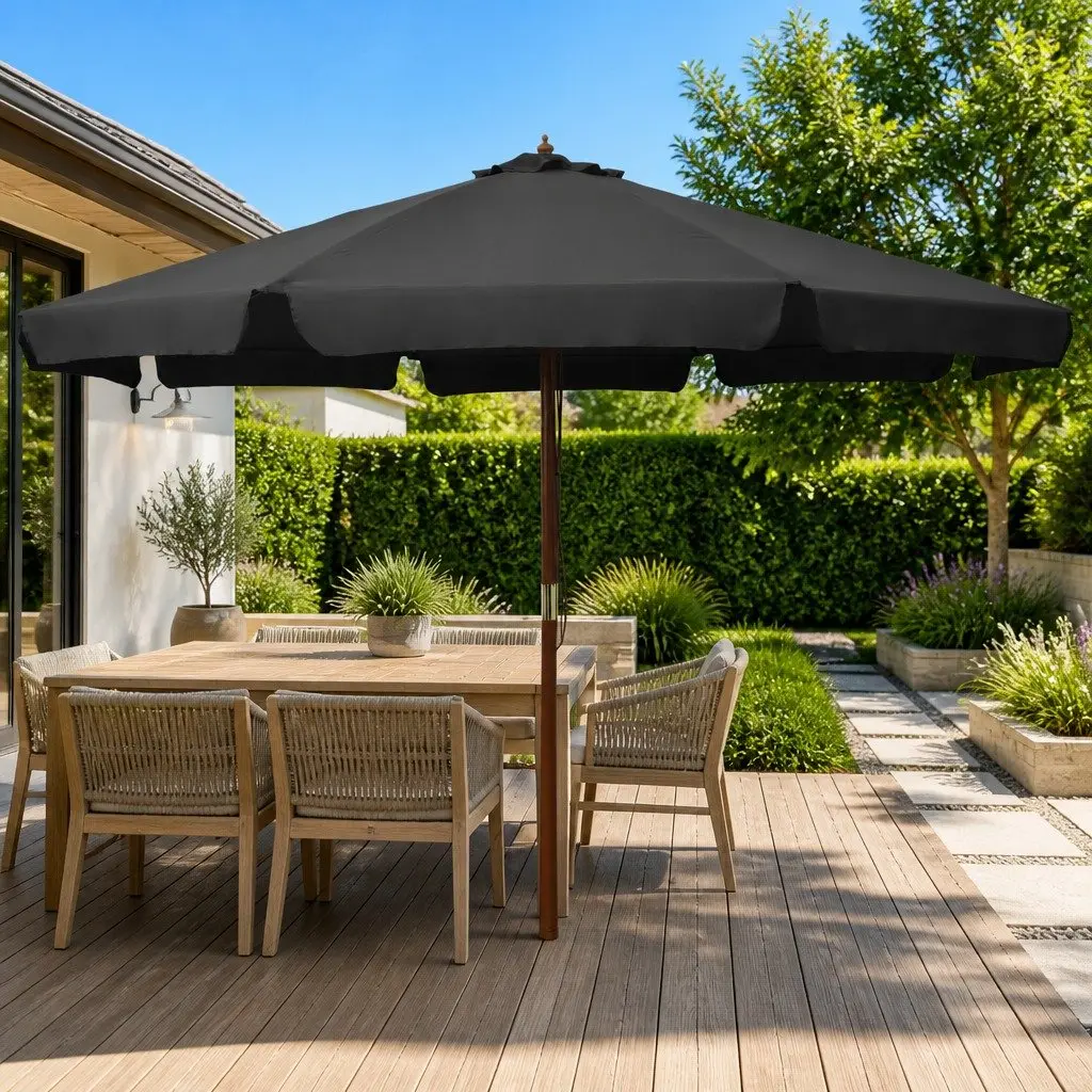Garden Parasol Outdoor Umbrella 330cm Anthracite Shade