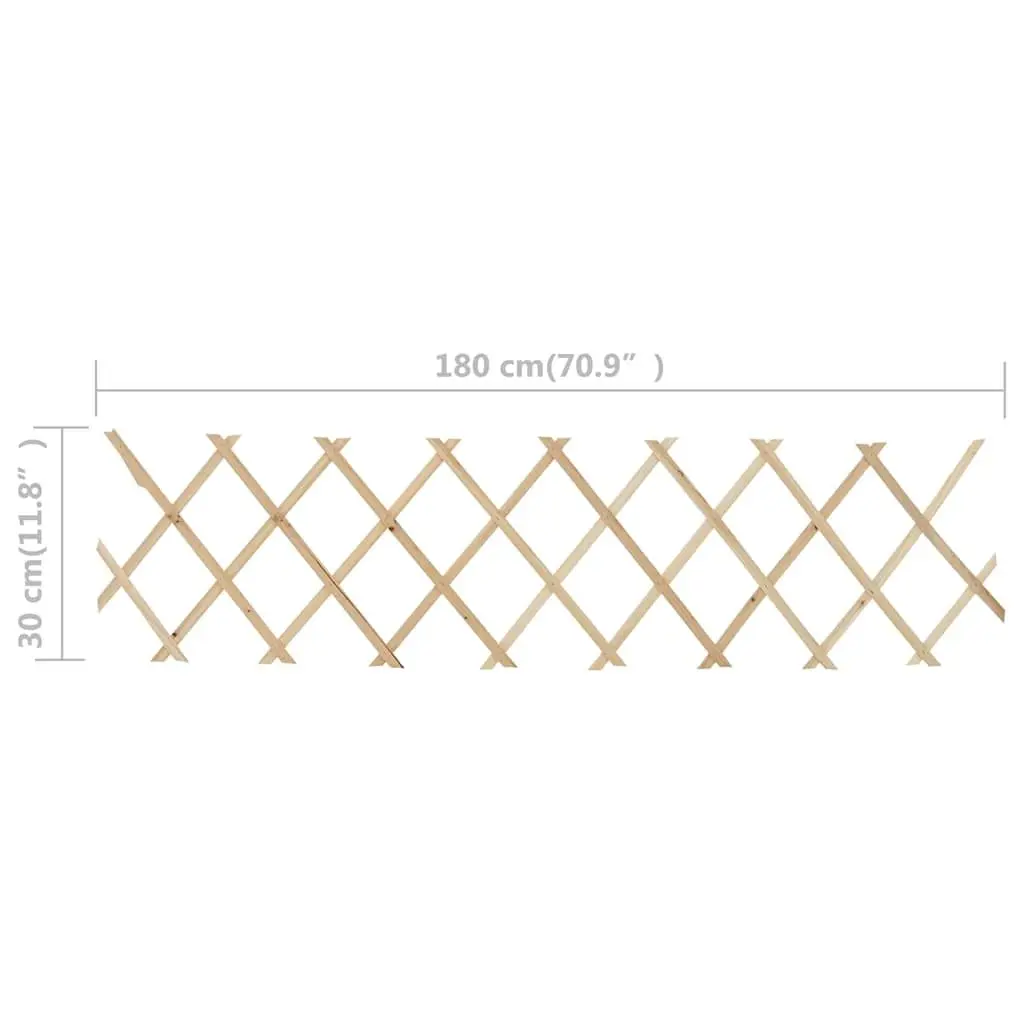 Wooden Trellis Fence Panels Expandable Garden Barrier 180x30 cm Brown
