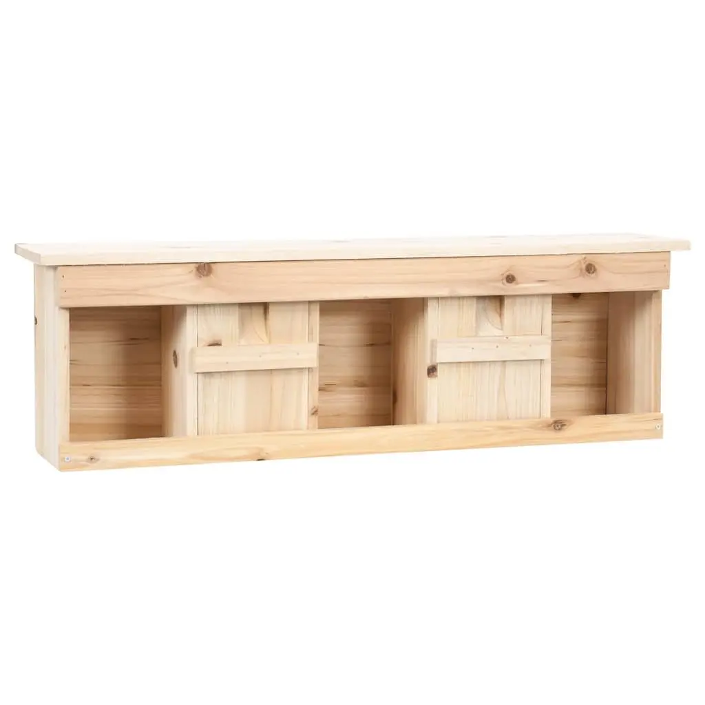 Wooden Birdhouse Sparrow House 5 Rooms Outdoor Nesting Box Brown