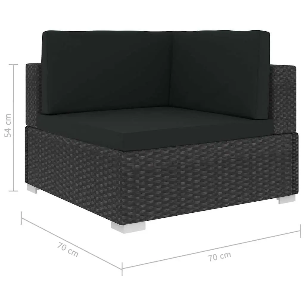 Outdoor Garden Lounge Set 7 Piece Poly Rattan Sofa Patio Furniture with Cushions