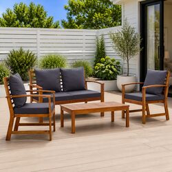 Comfortable and Durable 4 Piece Grey Lounge Set