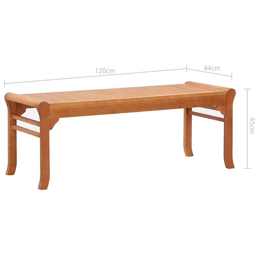 Wooden Bench Outdoor Seating 120cm Brown