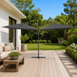 Reliable Double Parasol Umbrella - 250x250 cm for Your Outdoors