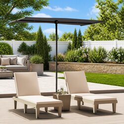 Reliable Anthracite Garden Parasol for Outdoor Comfort