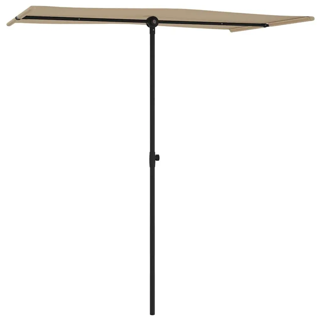 Garden Parasol Outdoor Sunshade 180x110cm Rotating Cantilever Taupe