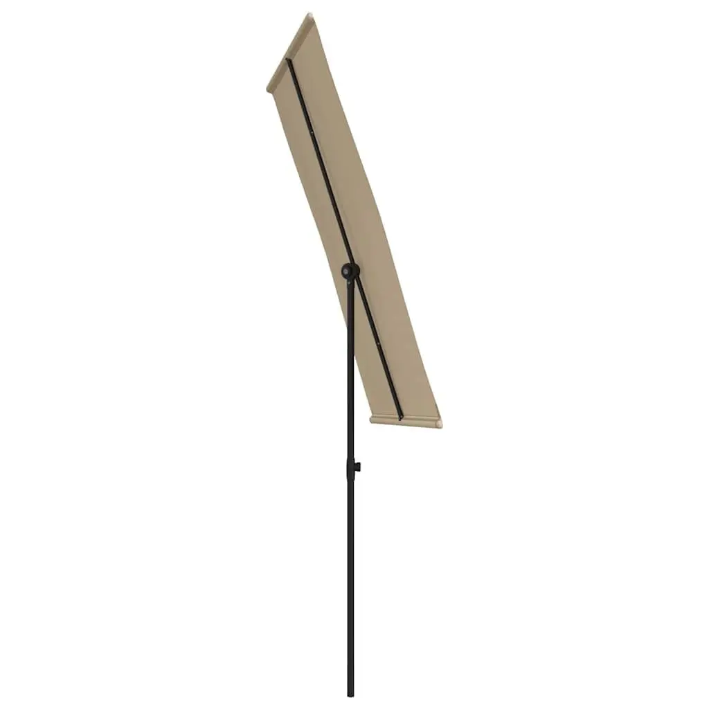 Garden Parasol Outdoor Sunshade 180x110cm Rotating Cantilever Taupe