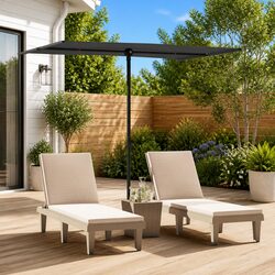 Practical Garden Parasol 2x1.5m Anthracite Shade