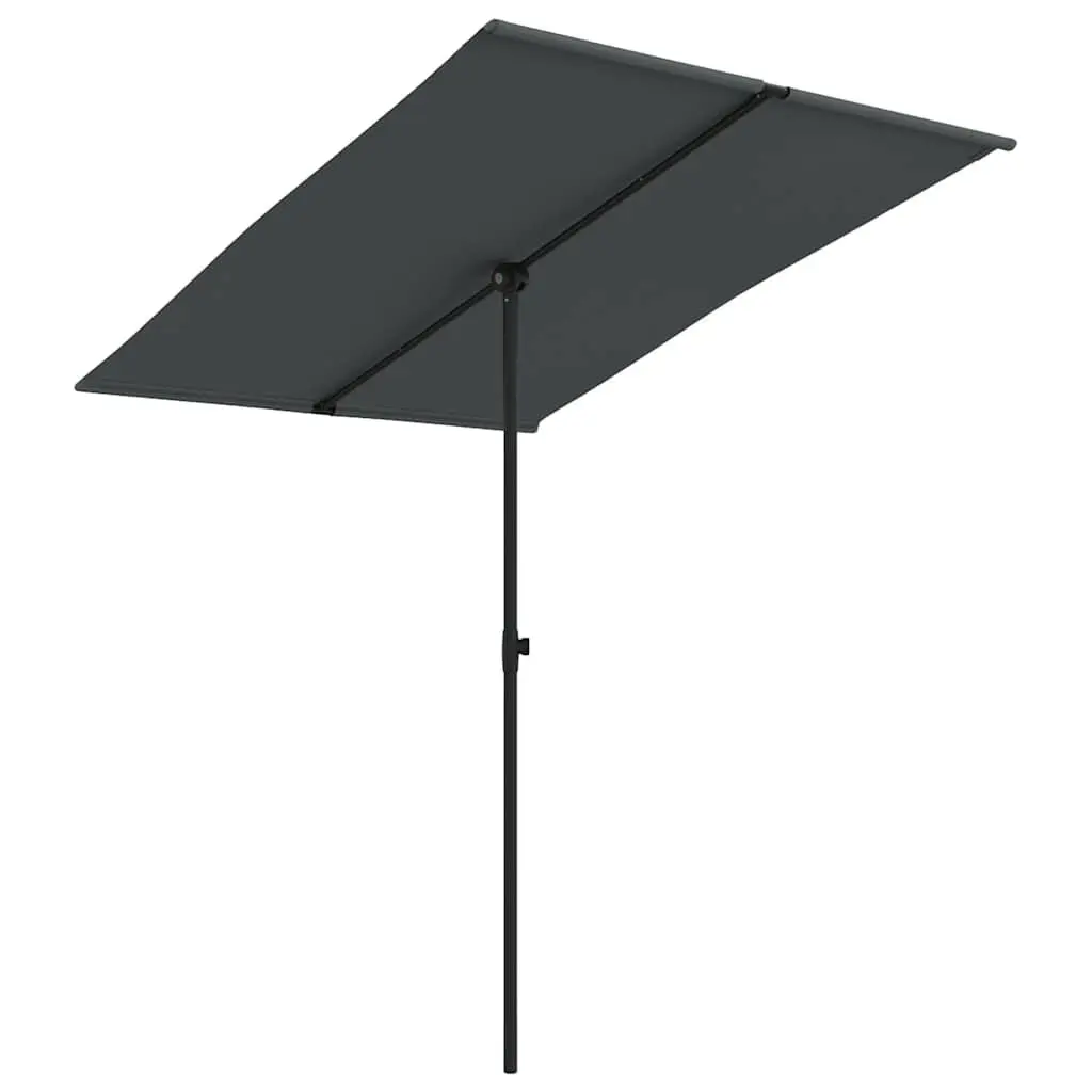 Garden Parasol Outdoor Umbrella 2x1.5m Anthracite Sun Shade Canopy