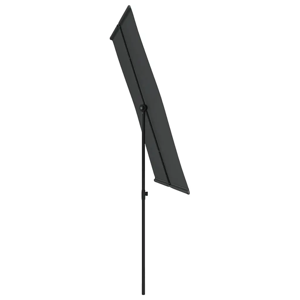 Garden Parasol Outdoor Umbrella 2x1.5m Anthracite Sun Shade Canopy