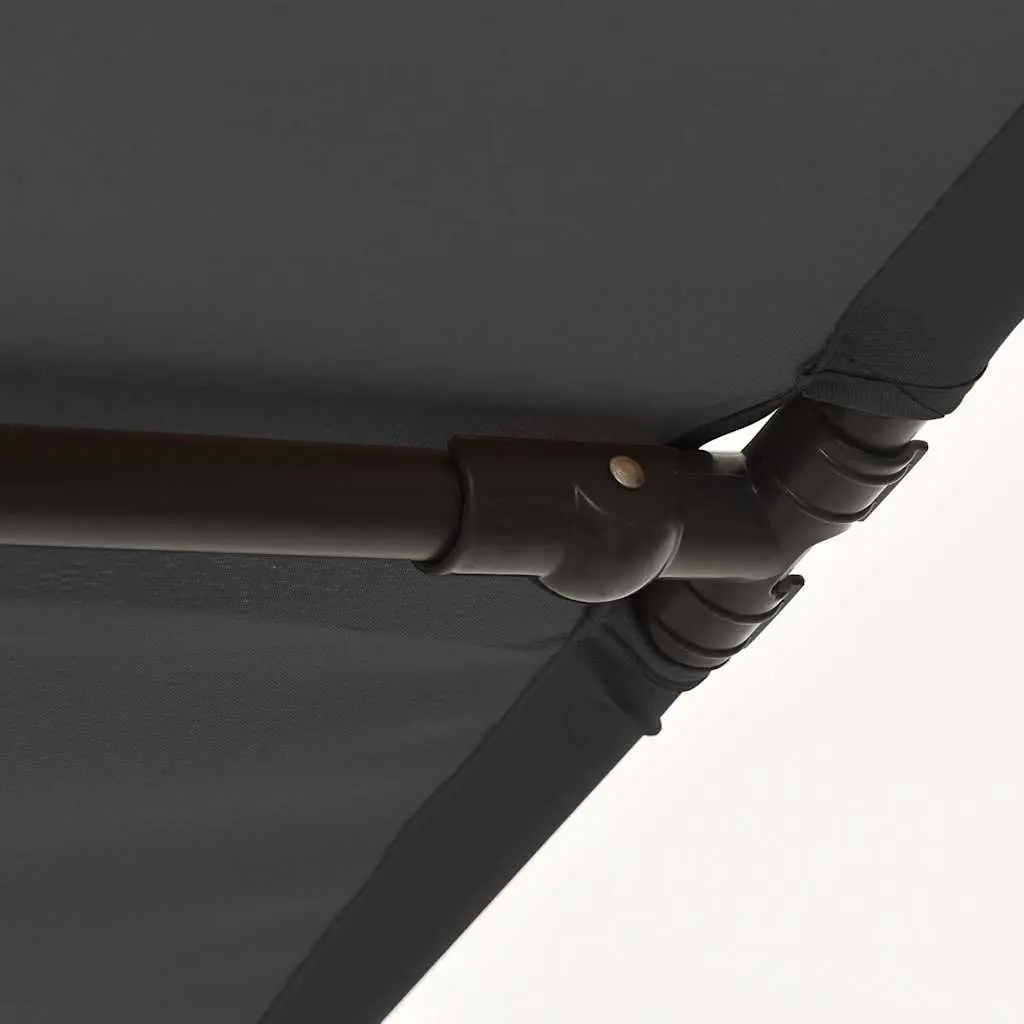 Garden Parasol Outdoor Umbrella 2x1.5m Anthracite Sun Shade Canopy