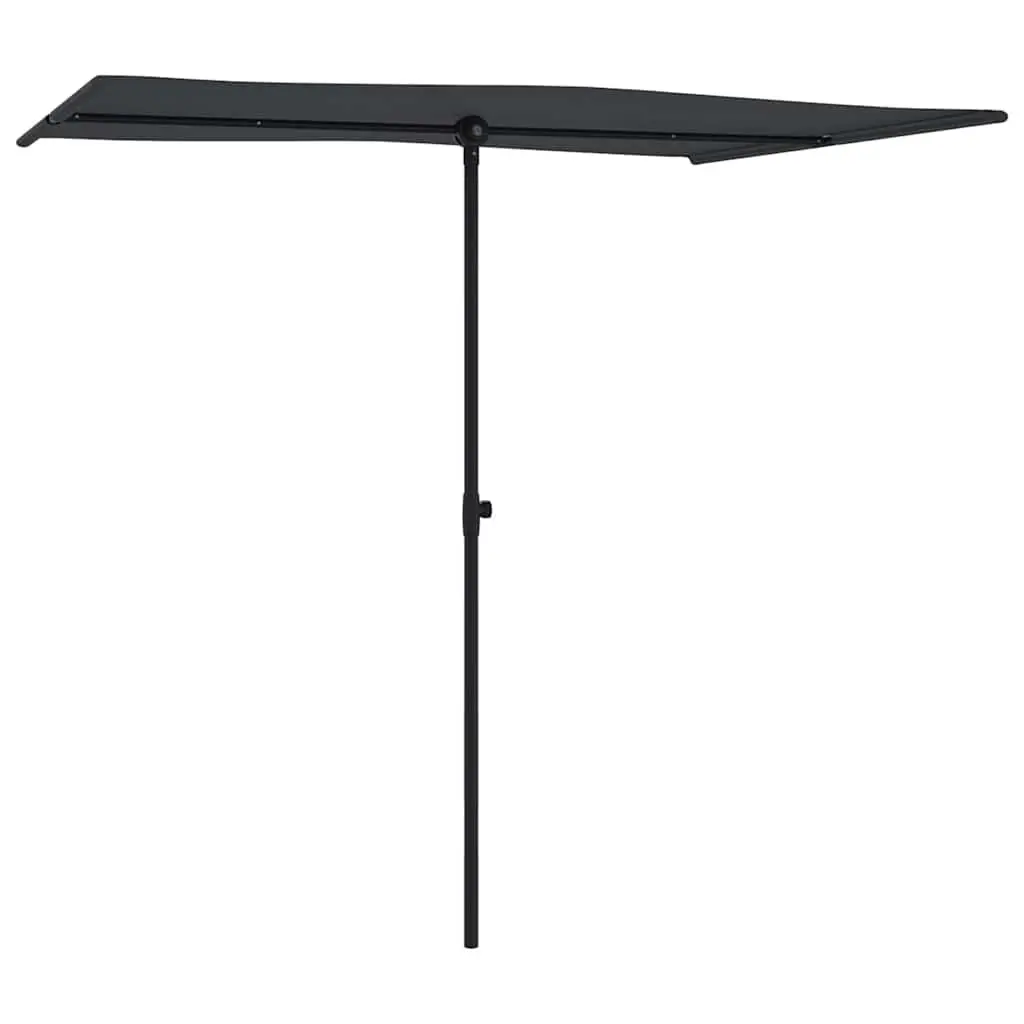 Garden Parasol Shade Canopy 2x1.5m Rotatable Black