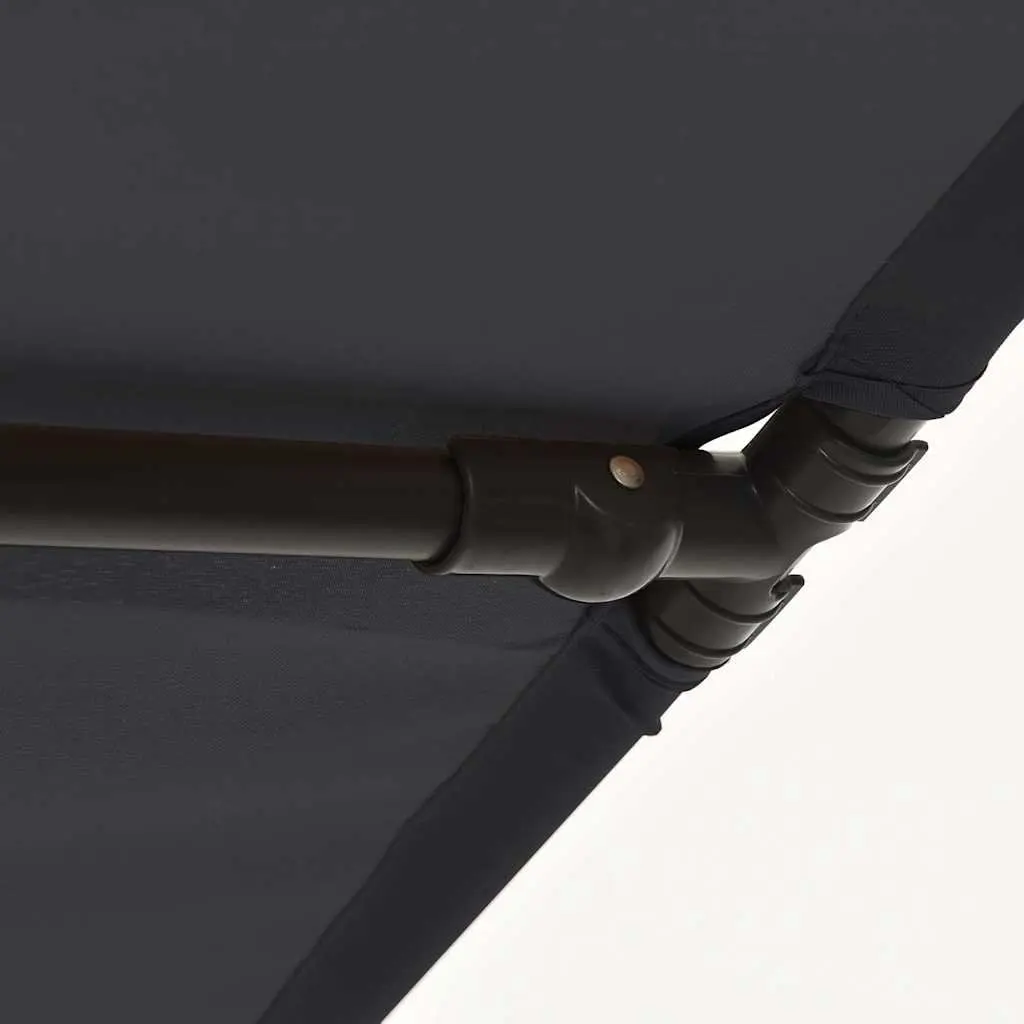 Garden Parasol Shade Canopy 2x1.5m Rotatable Black
