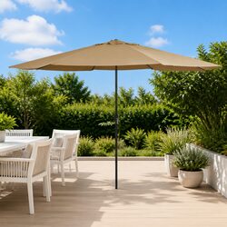 390cm Tall Garden Parasol - Practical Outdoor Shade