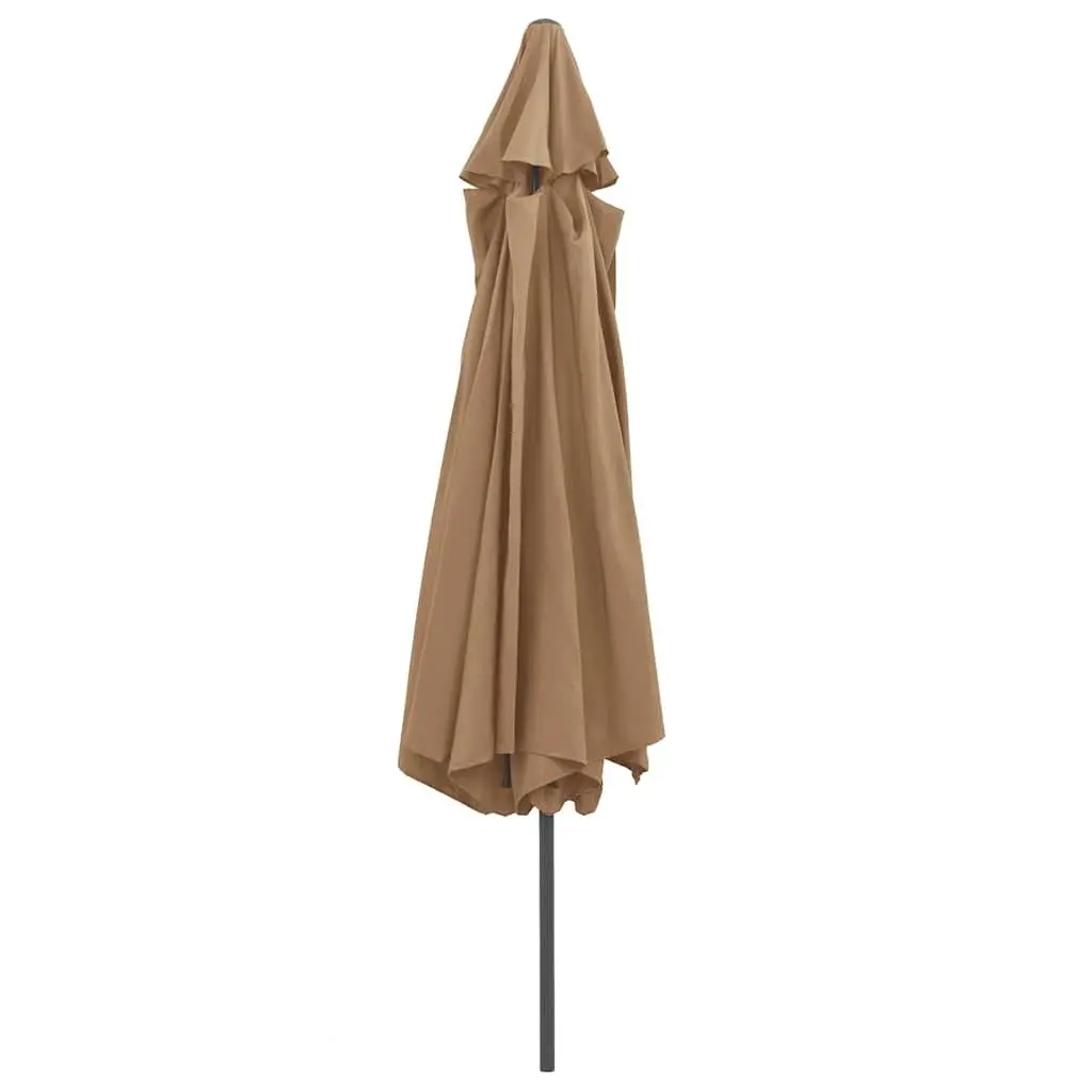 Garden Parasol Sun Shade Umbrella 390cm Taupe