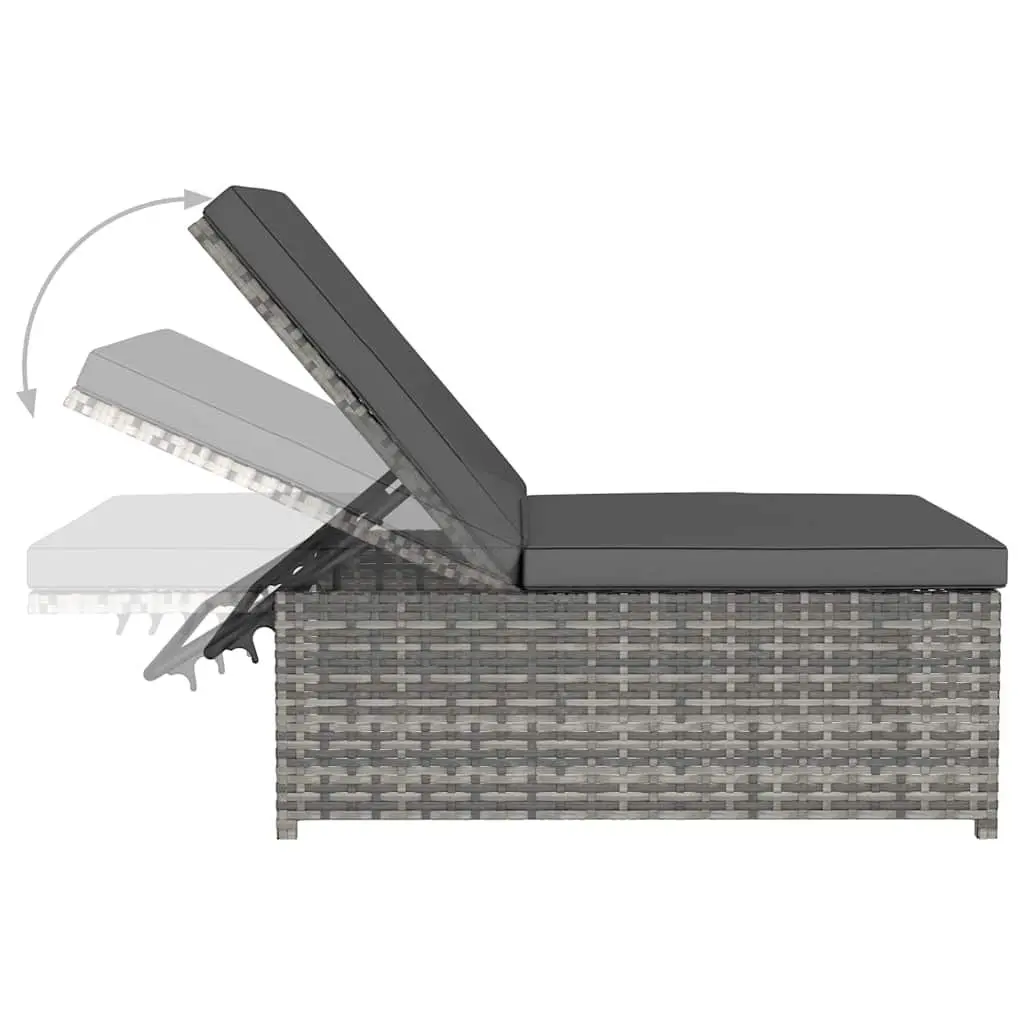 Reclining Lounge Set with Cushions and Table