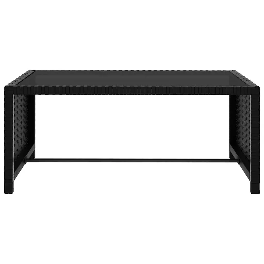 Black Reclining Garden Chairs with Table