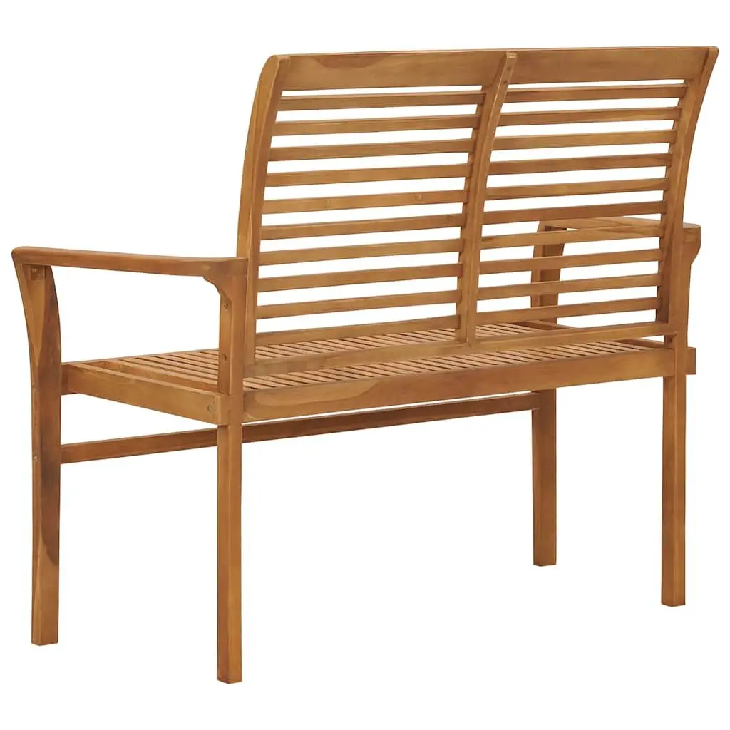 Outdoor Garden Bench 112cm Teak Wood Patio Seating Brown