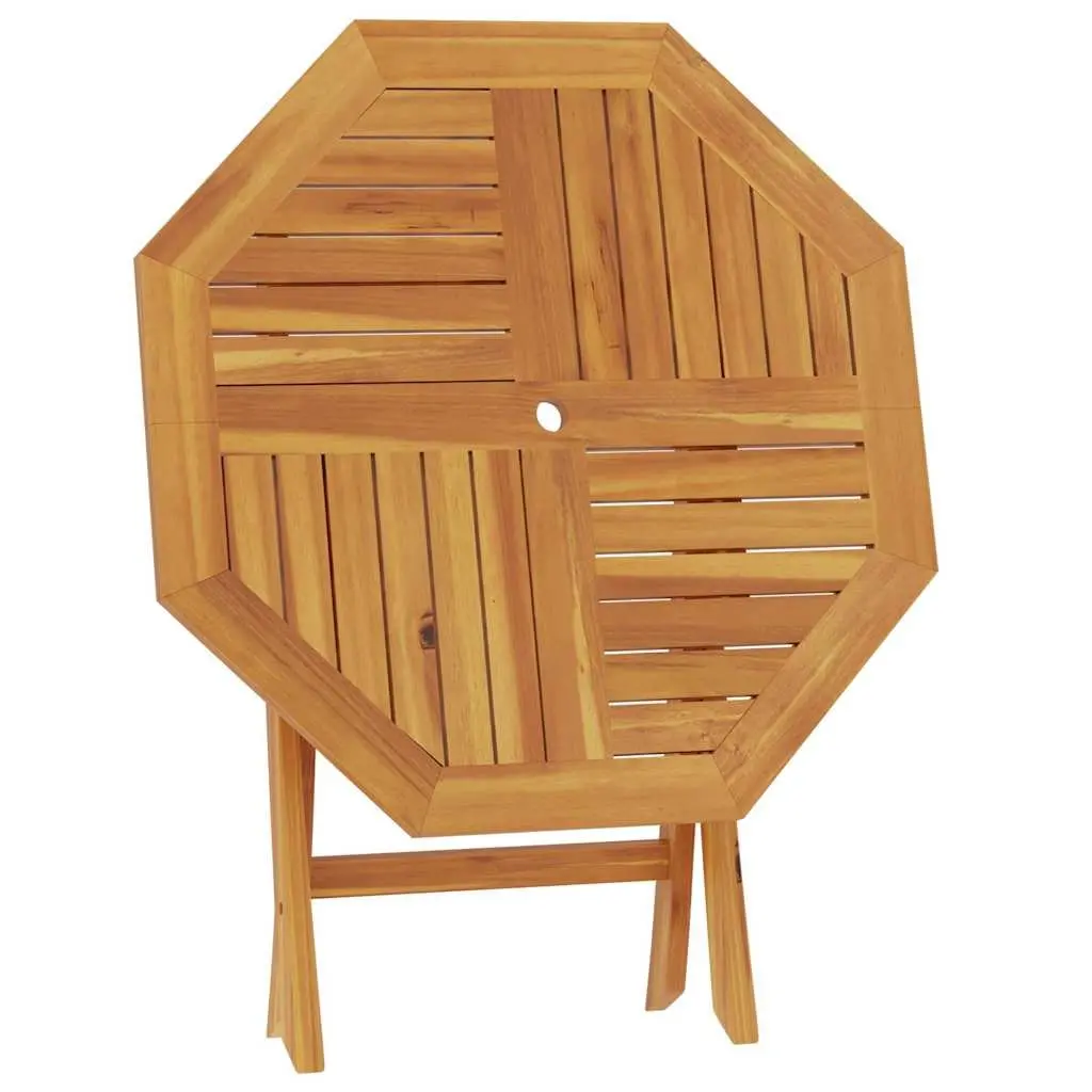 Folding Garden Dining Table 85x85x76cm Outdoor Patio Teak Wood Brown