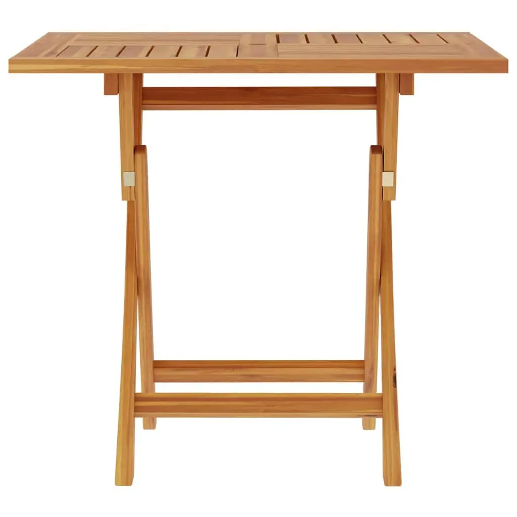 Folding Outdoor Dining Table 85x85x76 cm Brown Solid Teak Wood Garden Furniture