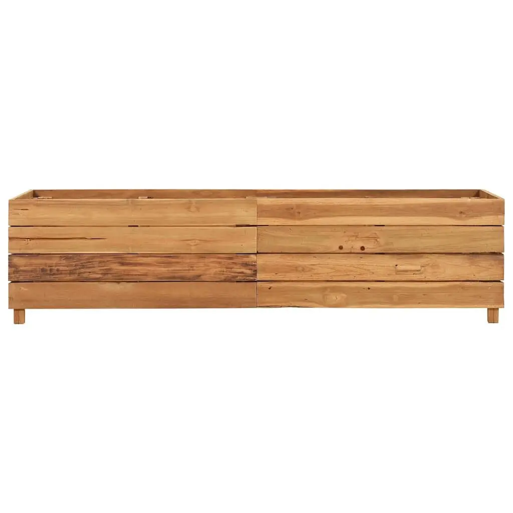 Raised Garden Bed Planter for Plants 150x40x38cm Brown Recycled Teak Wood with Steel Legs