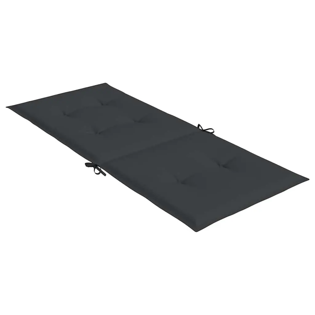 Highback Chair Cushions Outdoor Garden Patio Seat Pad 120x50x3 cm Black 4 Piece