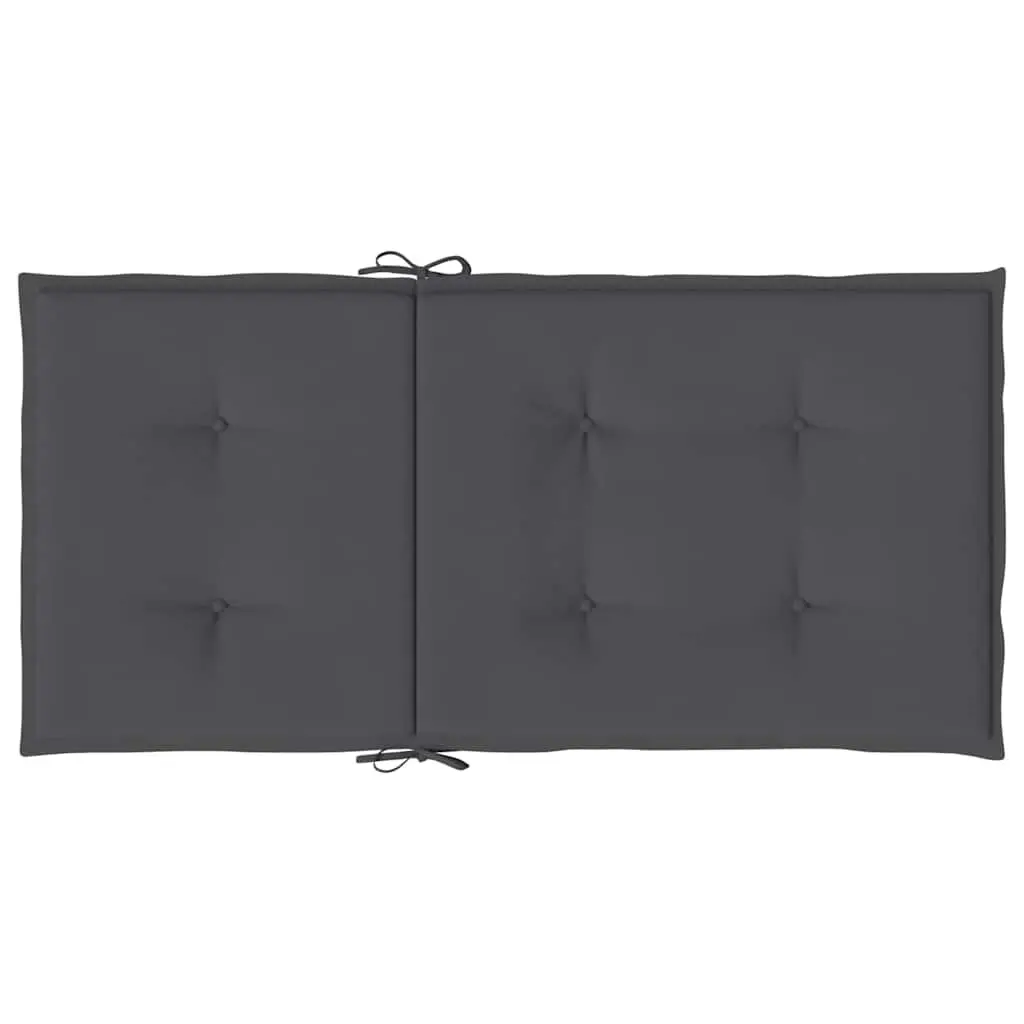 Lowback Chair Cushions Outdoor Seat 2 Piece Anthracite Oxford Fabric
