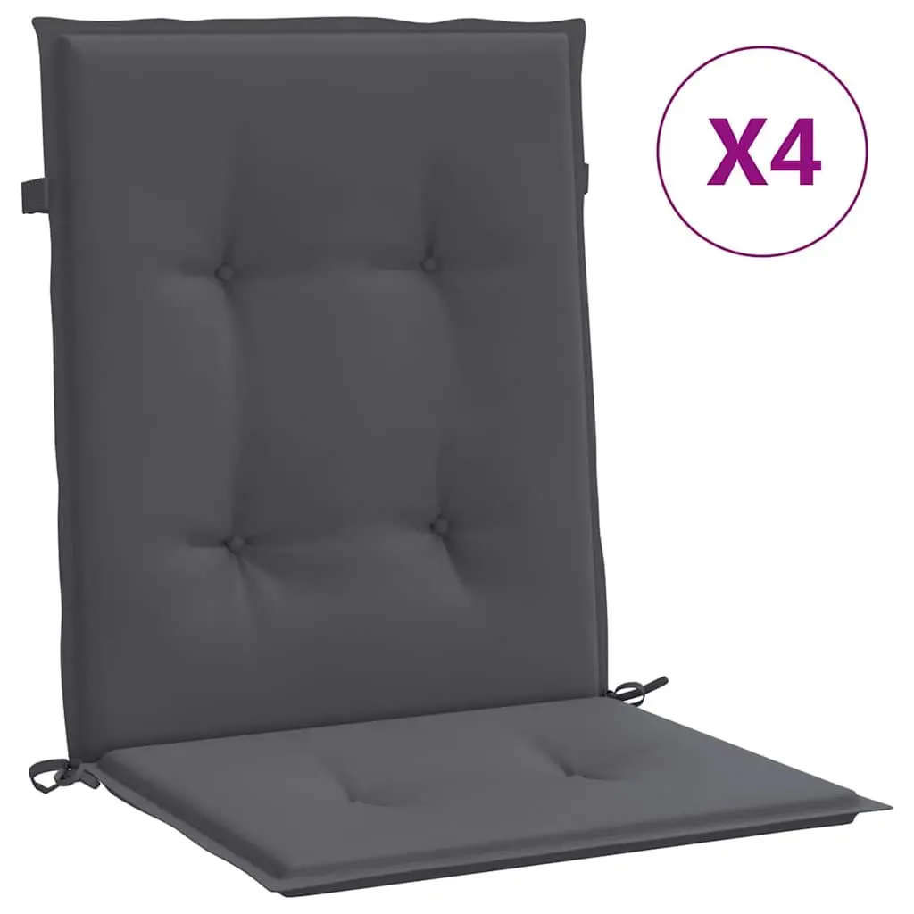 Garden Chair Cushions Lowback Outdoor Patio Seat Pads 100x50x3cm Anthracite
