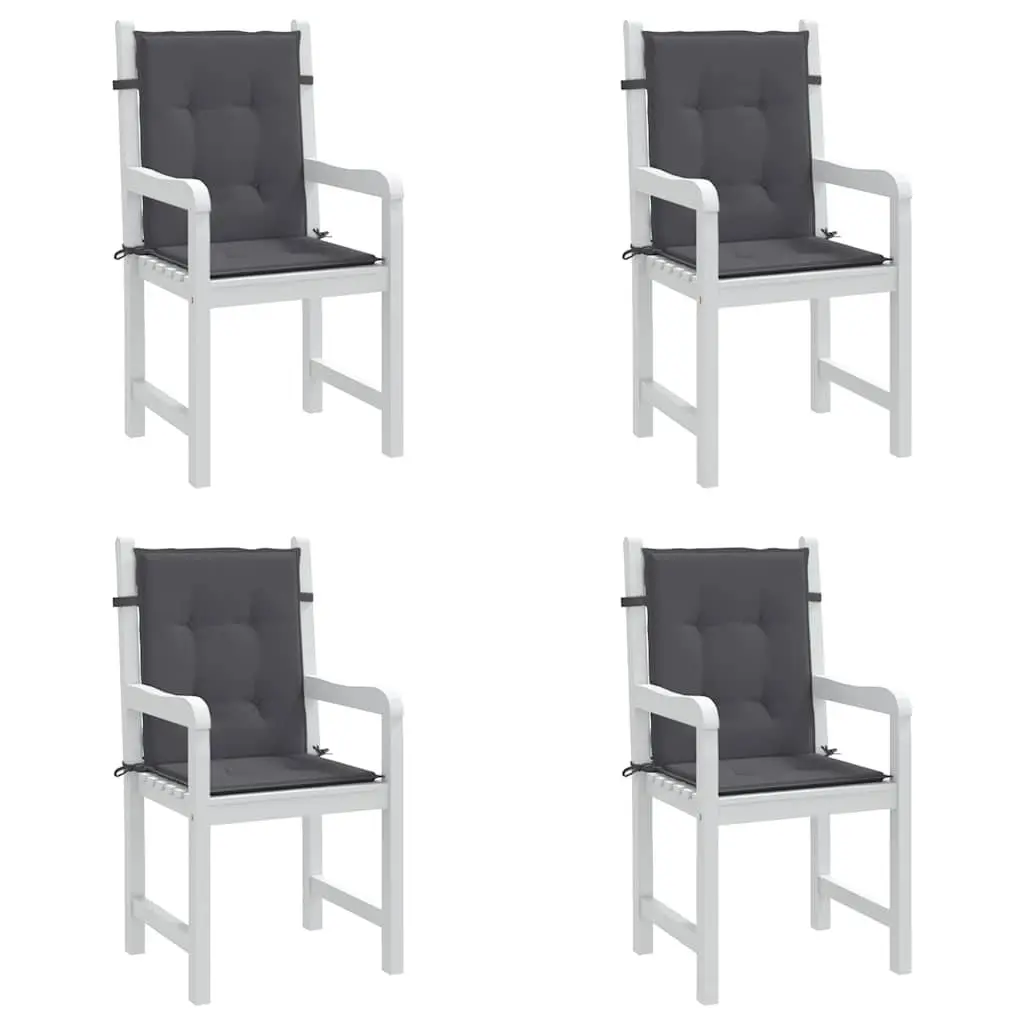 Garden Chair Cushions Lowback Outdoor Patio Seat Pads 100x50x3cm Anthracite
