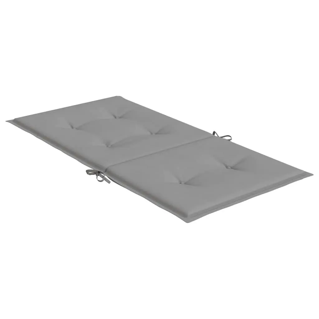 Lowback Chair Cushions 4 pcs Outdoor Patio Seat Pad Grey Oxford Fabric