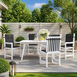 Comfortable and Practical Black Lowback Chair Cushions 4 pcs
