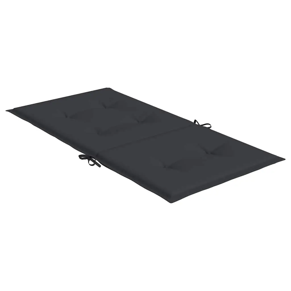Lowback Chair Cushions 4 Piece Outdoor Indoor Comfort 100x50x3 cm Black Oxford Fabric