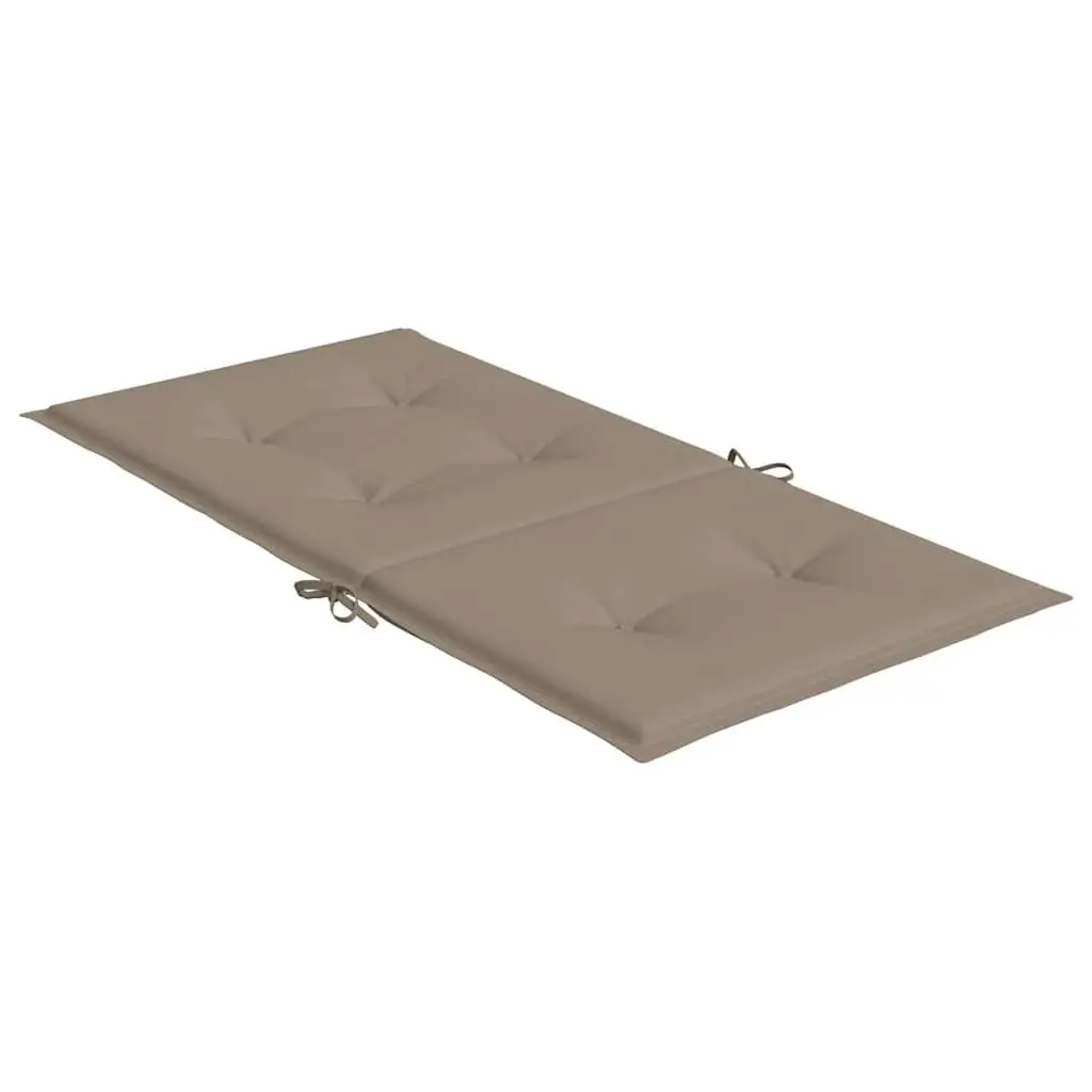 Lowback Chair Cushions Outdoor Garden Patio Seat Pad 100 x 50 x 3 cm Taupe Oxford Fabric 4 Piece