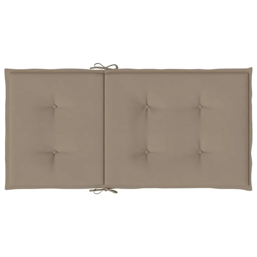 Lowback Chair Cushions Outdoor Garden Patio Seat Pad 100 x 50 x 3 cm Taupe Oxford Fabric 4 Piece