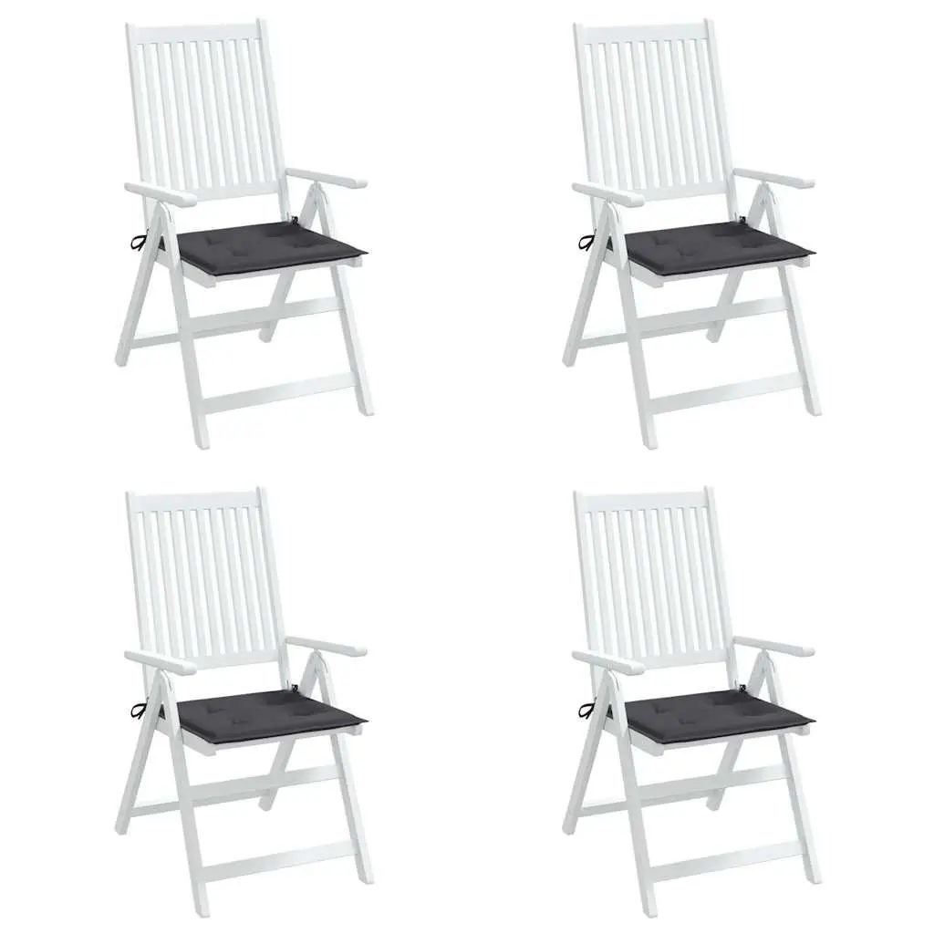 Outdoor Chair Cushions 4 Pack Square Cushion Anthracite 40 x 40 x 4 cm