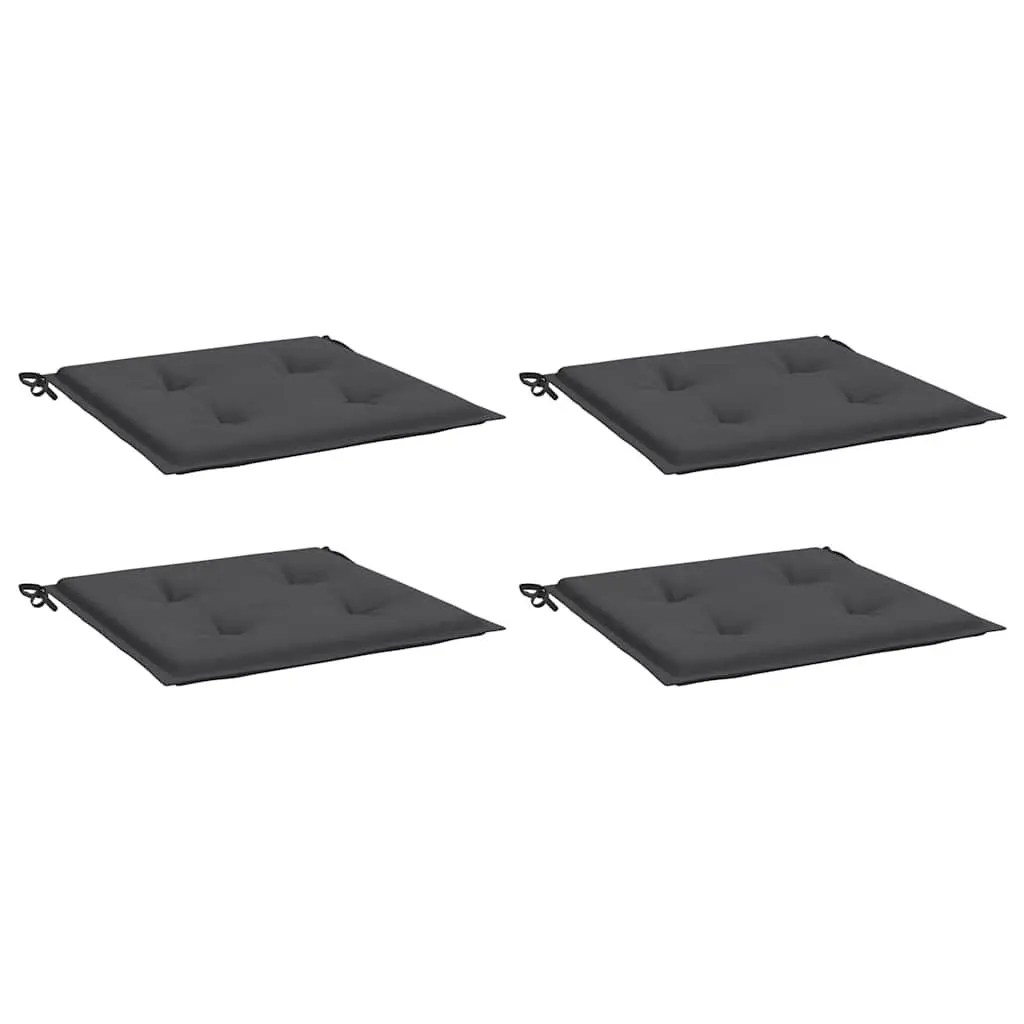 Outdoor Chair Cushions 4 Pack Square Cushion Anthracite 40 x 40 x 4 cm