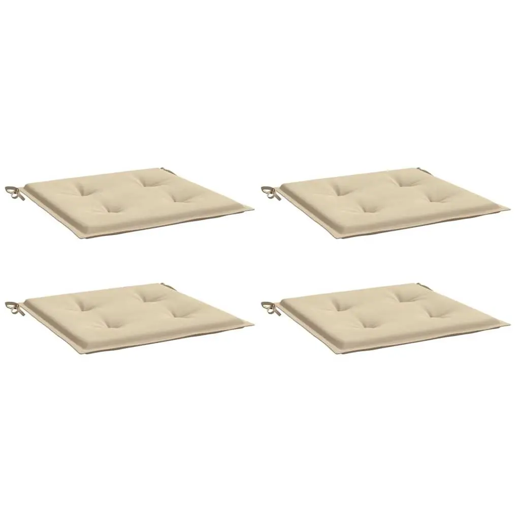 Garden Chair Cushions Outdoor Seat Pad 40x40x4 cm Beige 4 Piece