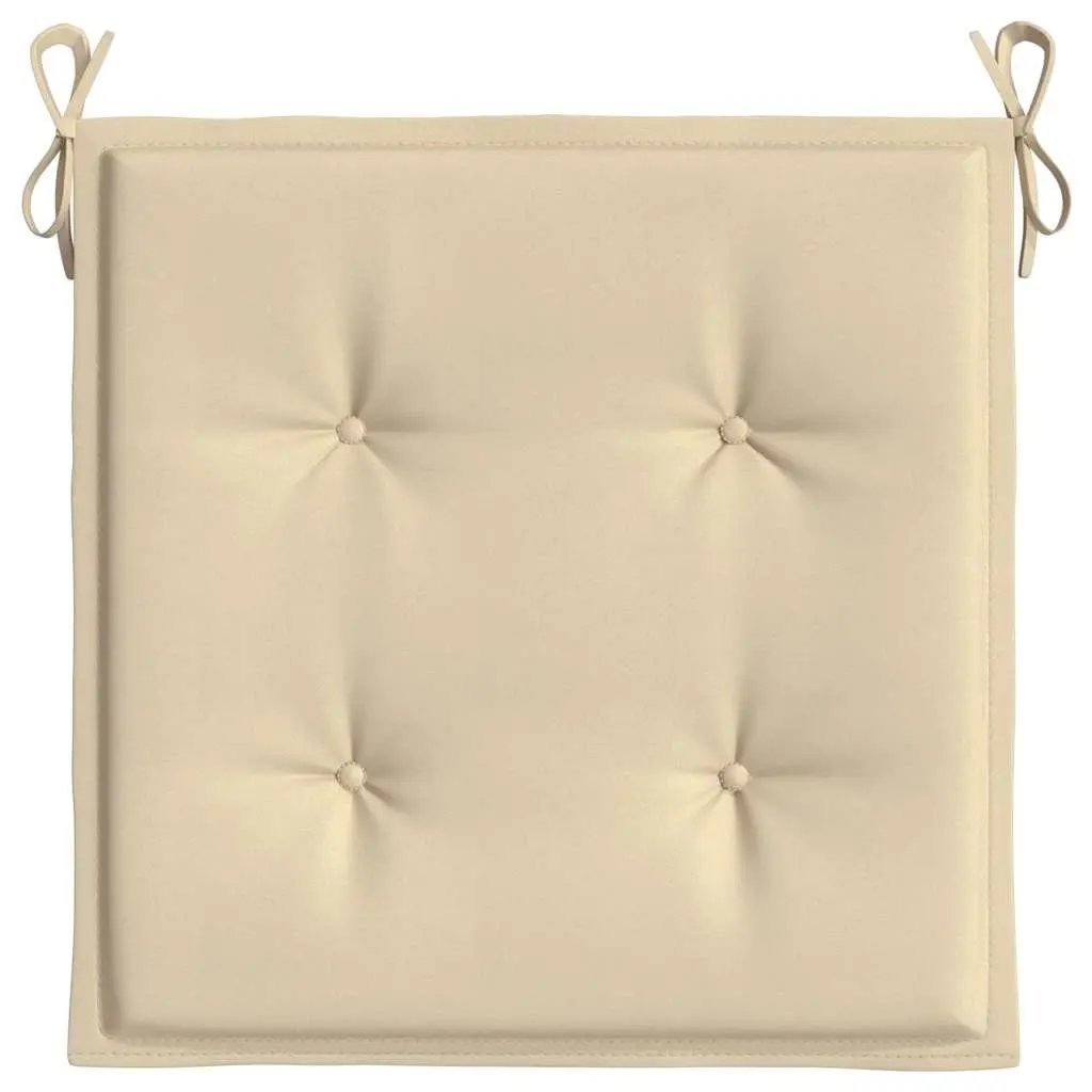 Garden Chair Cushions Outdoor Seat Pad 40x40x4 cm Beige 4 Piece