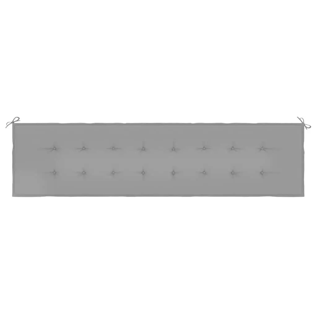 Garden Bench Cushion Outdoor Seating Pad 200x50x3cm Grey Foam Filled