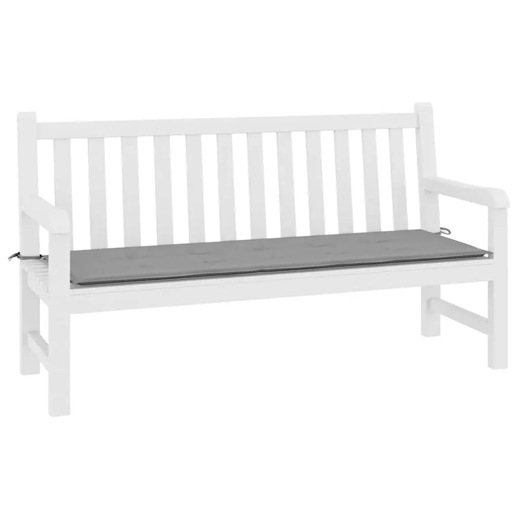 Garden Bench Cushion Outdoor Seating Pad 200x50x3cm Grey Foam Filled