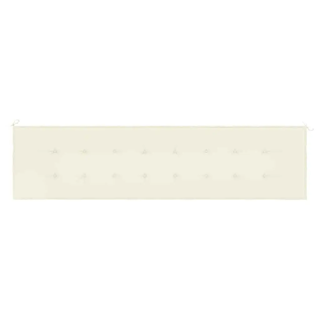 Garden Bench Cushion Outdoor Patio Seat Pad 200x50x3 cm Cream Oxford Fabric