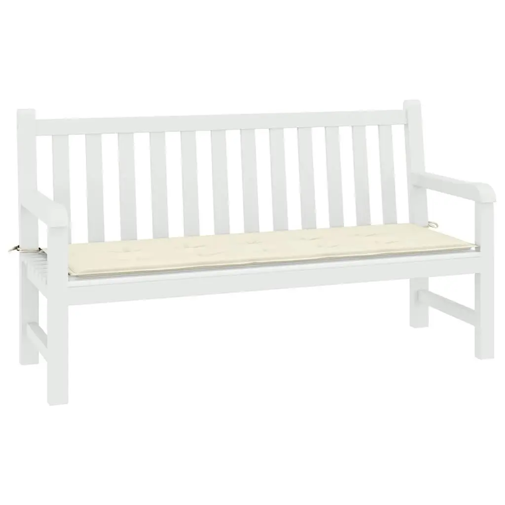 Garden Bench Cushion Outdoor Patio Seat Pad 200x50x3 cm Cream Oxford Fabric