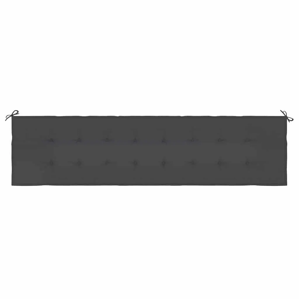 Garden Bench Cushion Outdoor Patio Seat Pad 200x50x3 cm Black Oxford Fabric