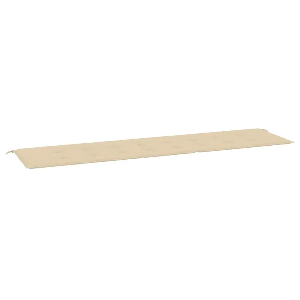 Garden Bench Cushion Outdoor Seating 200x50x3cm Beige Water-Resistant