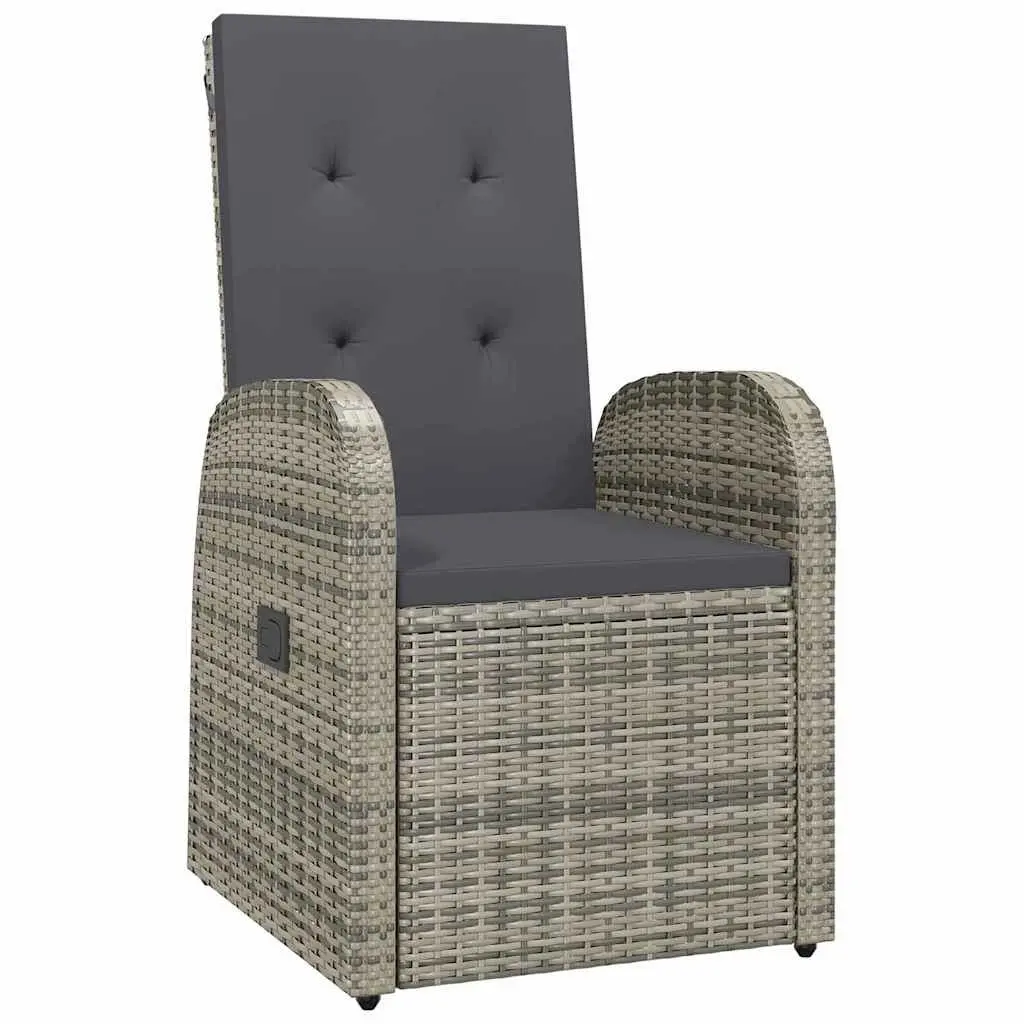 Outdoor Reclining Armchairs Set 2 with Cushions